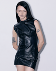 FITTED LEATHER TOP